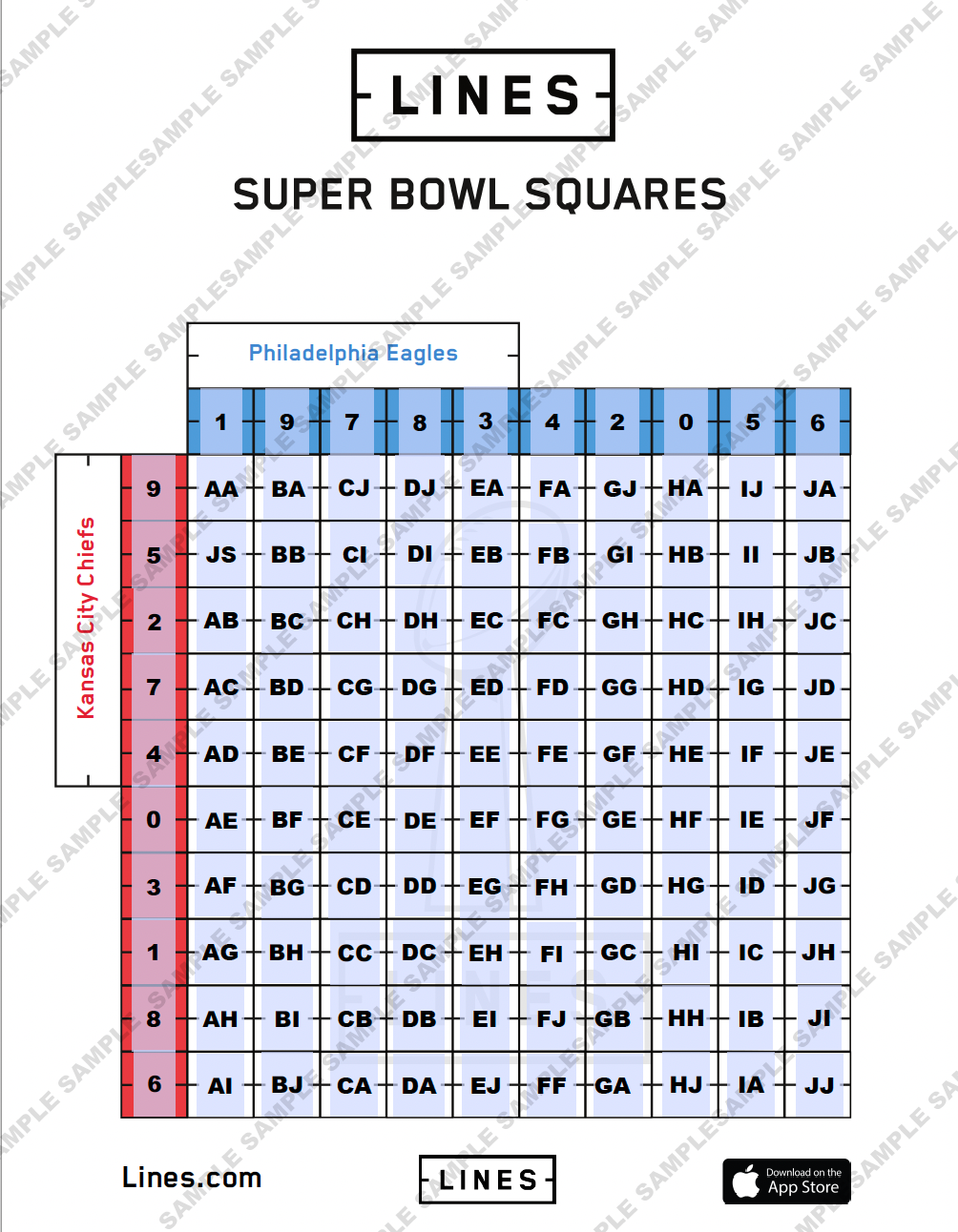 Super Bowl Prop Pool - Printable Prediction Pool