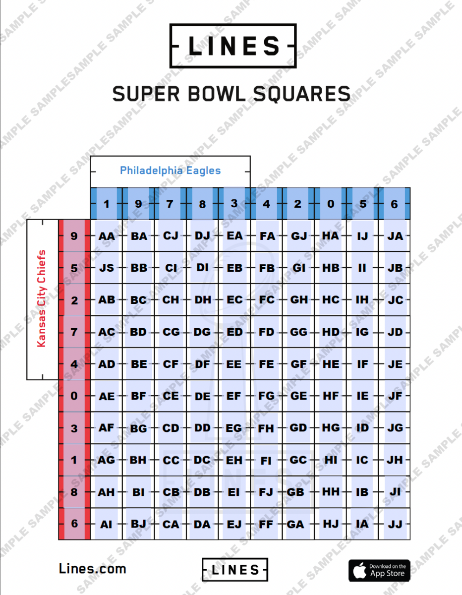 Super Bowl Squares 2024 Play Football Squares Download Grids Lines