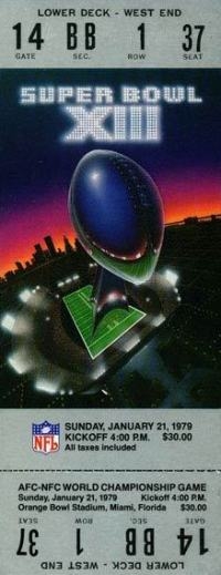 Superbowl 13 Ticket