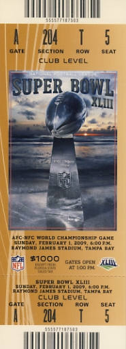 Superbowl 43 Ticket