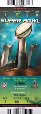 Superbowl 51 Ticket