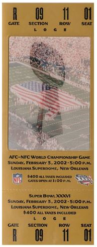 Superbowl 36 Ticket