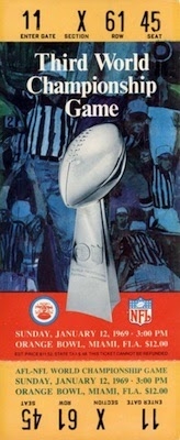 Superbowl 3 Ticket