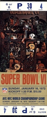 Superbowl 6 Ticket