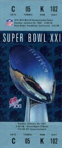 Superbowl 21 Ticket