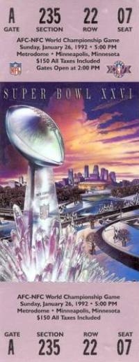 Superbowl 26 Ticket