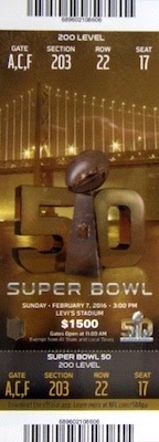 Superbowl 50 Ticket