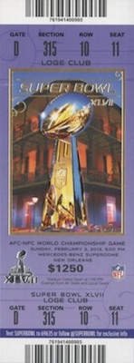 Superbowl 47 Ticket