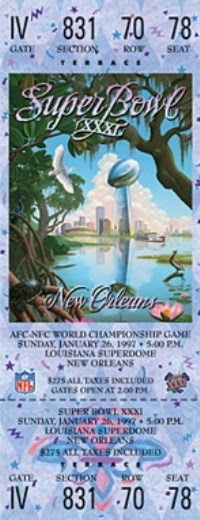 Superbowl 31 Ticket