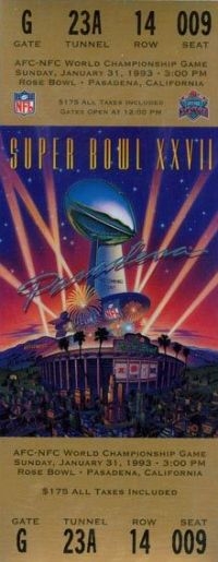 Superbowl 27 Ticket