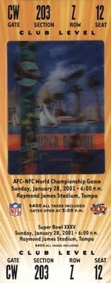 Superbowl 35 Ticket